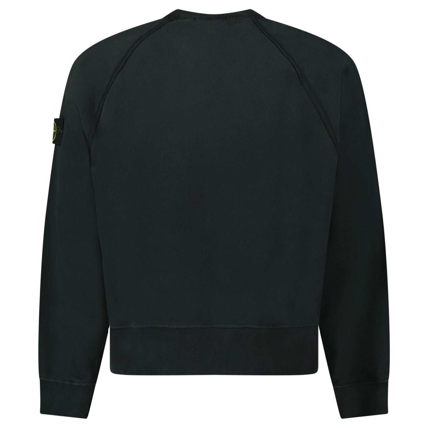 Stone Island Relaxed Fit Crewneck Sweatshirt Black — S — Back View