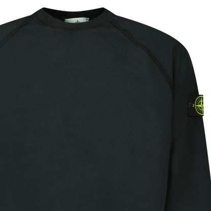 Stone Island Relaxed Fit Crewneck Sweatshirt Black — S — Detail View
