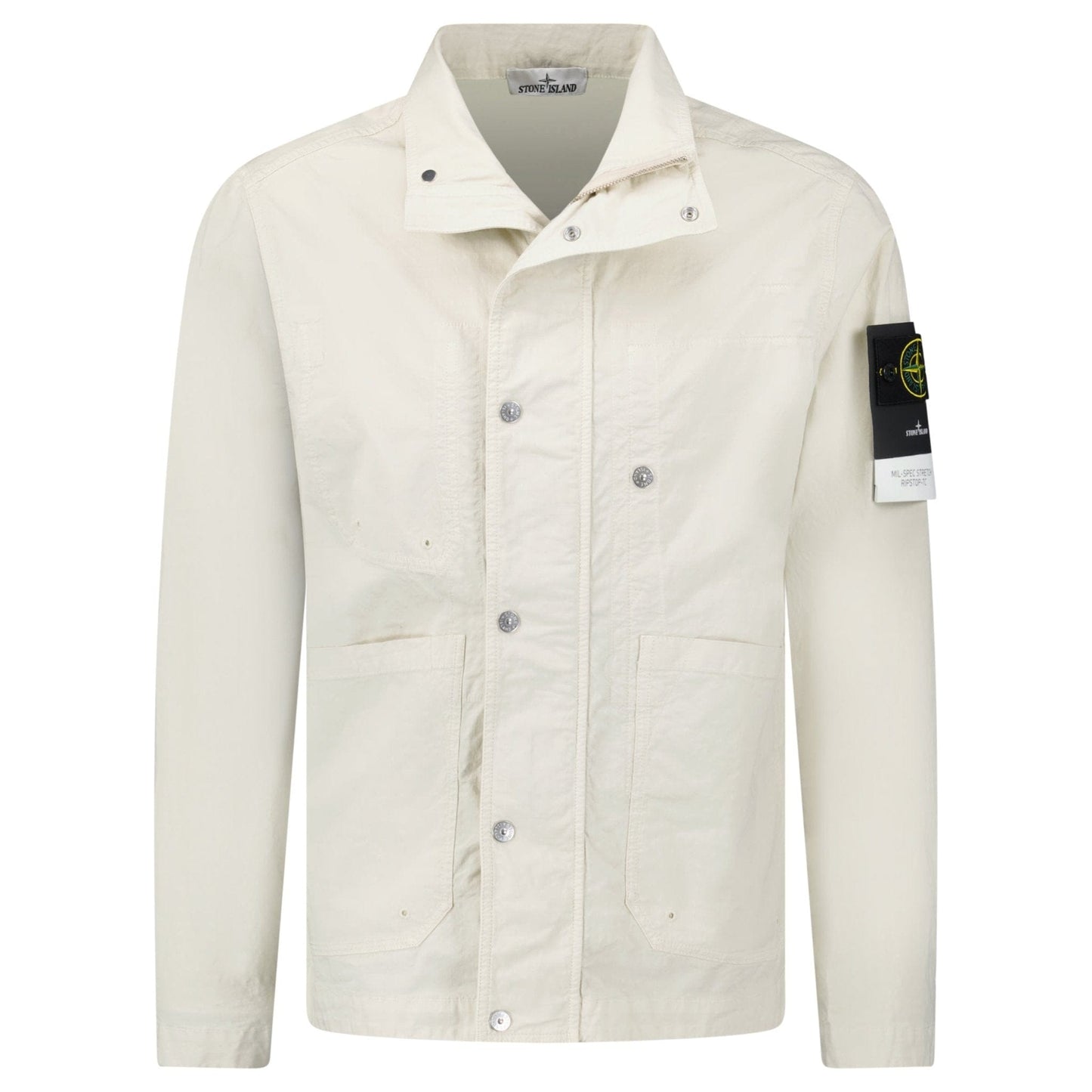 Stone Island Sand Mil-Spec Stretch Ripstop-TC Jacket — S — Front View