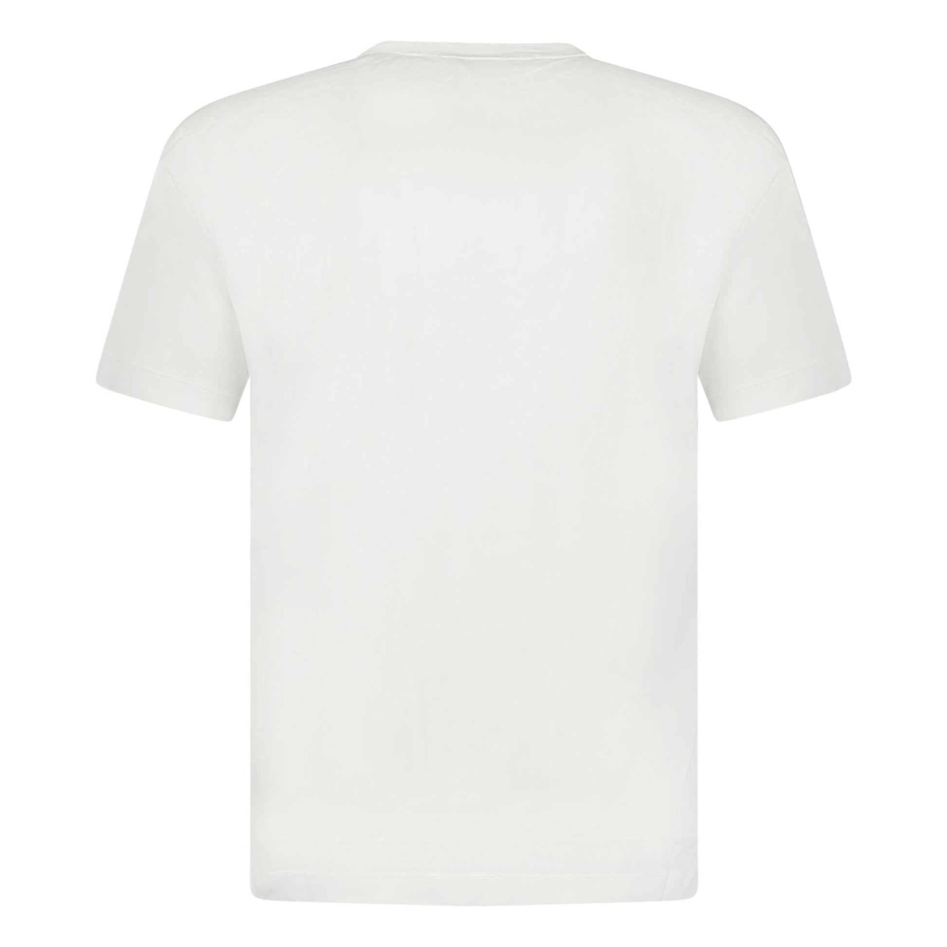 Stone Island Slim-Fit Short-Sleeve T-Shirt With Compass Patch White — S — Back View