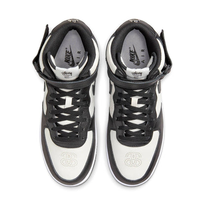 Stussy x Nike Air Force 1 Mid 'Black White' — UK 3 | EU 35.5 | US 3.5 — Back View