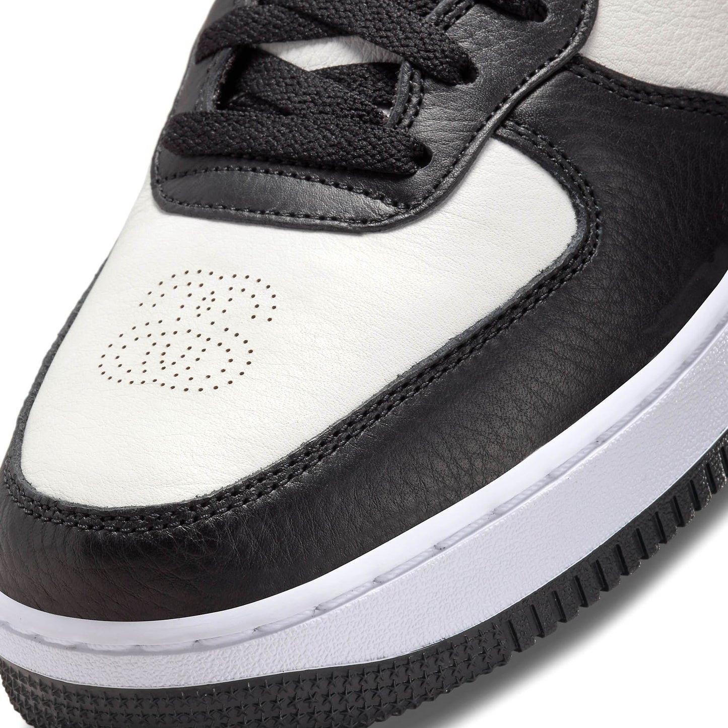 Stussy x Nike Air Force 1 Mid 'Black White' — UK 3 | EU 35.5 | US 3.5 — Lifestyle View