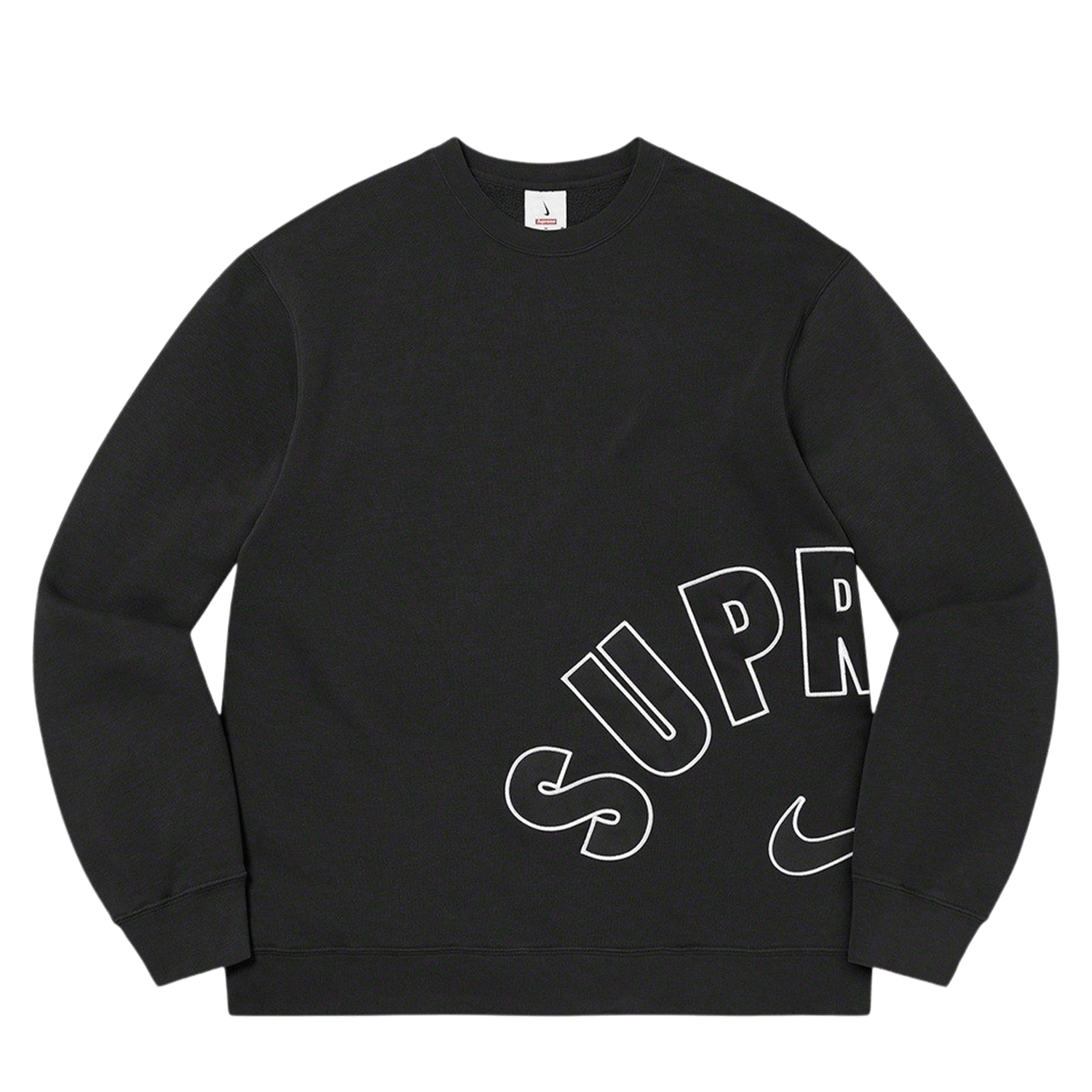 Supreme x Nike Arc Crewneck 'Black' — XXS — Front View