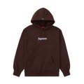 Supreme Box Logo Hooded Sweatshirt 'Dark Brown' — XXS — Front View