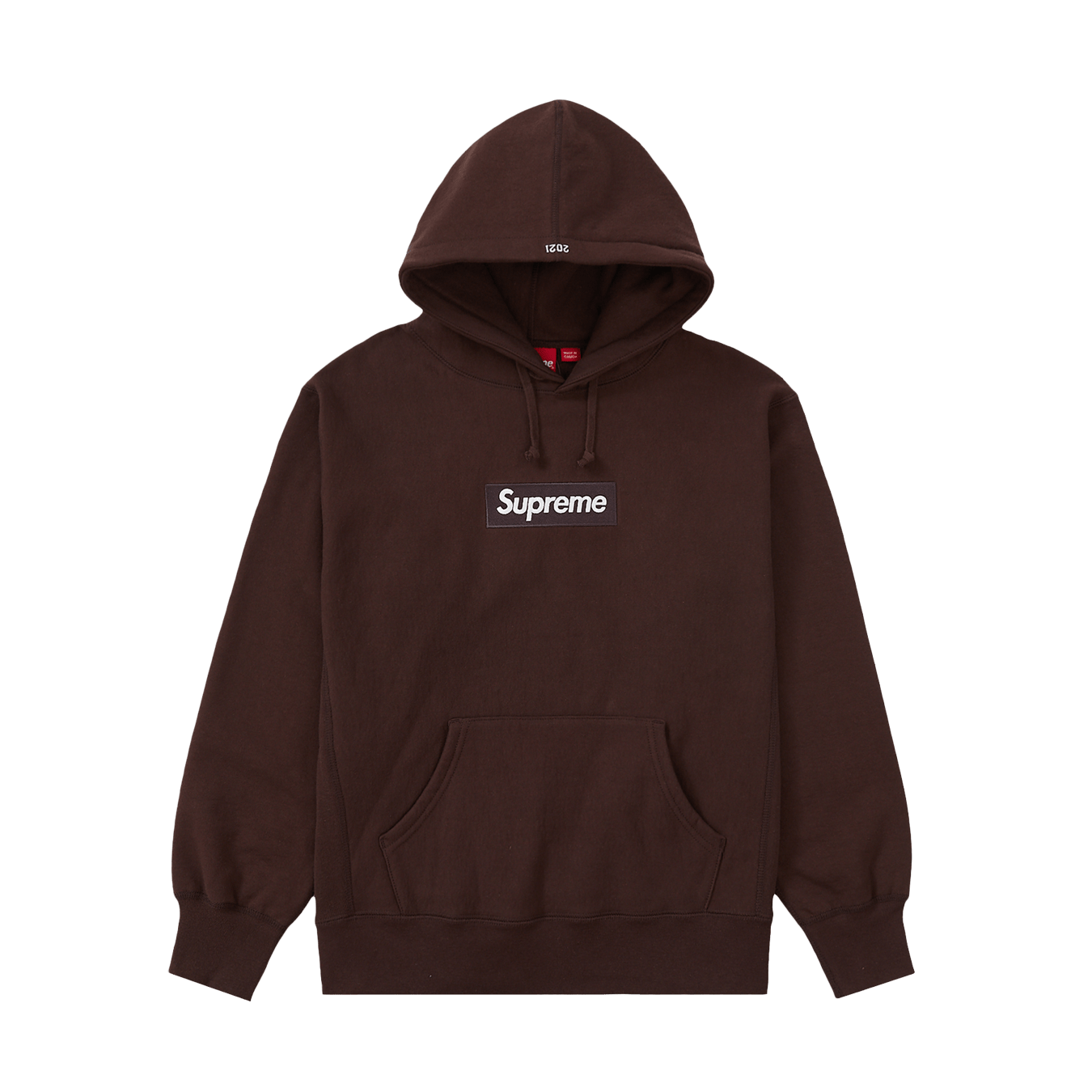 Supreme Box Logo Hooded Sweatshirt 'Dark Brown' — XXS — Front View