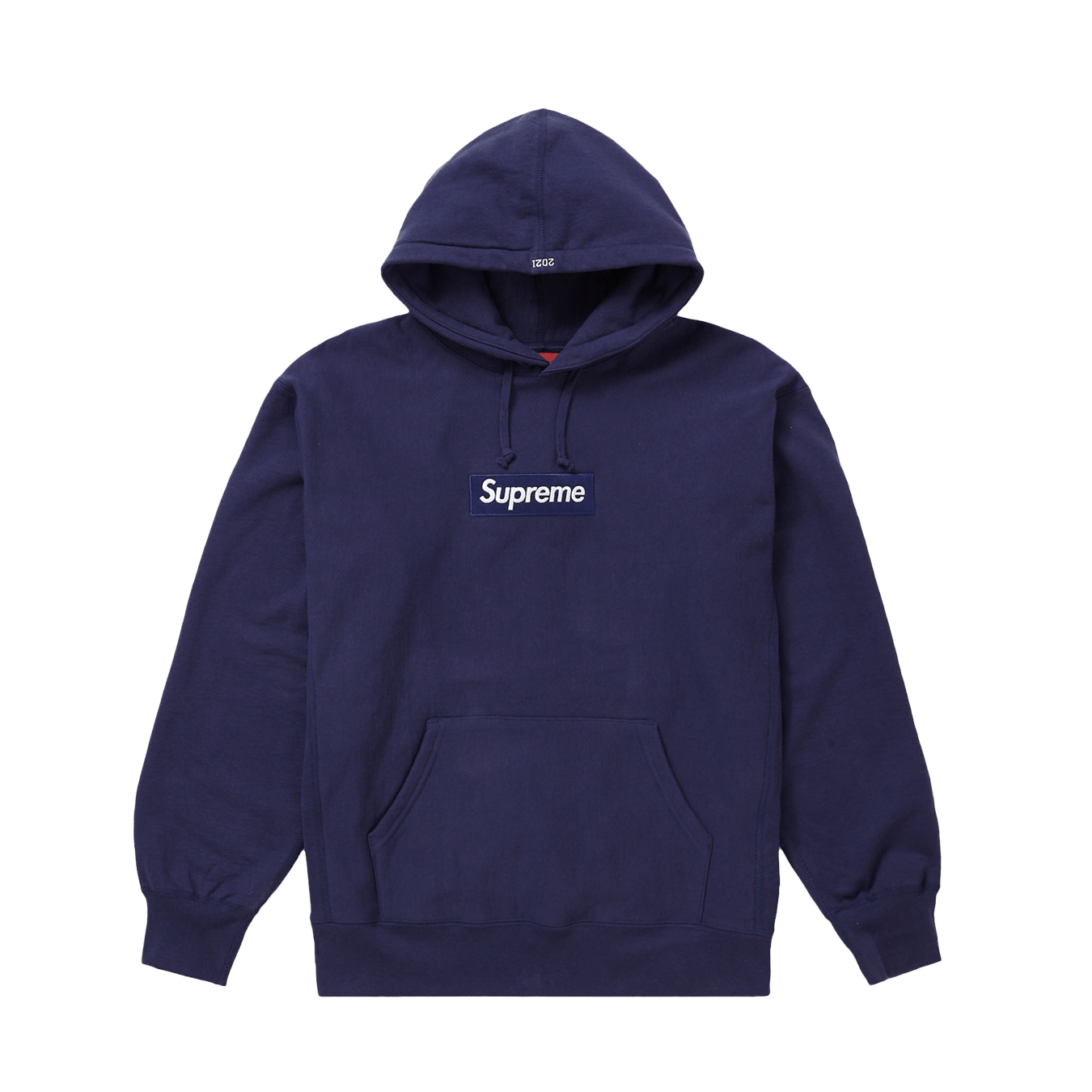 Supreme Box Logo Hooded Sweatshirt 'Washed Navy' — XXS — Front View