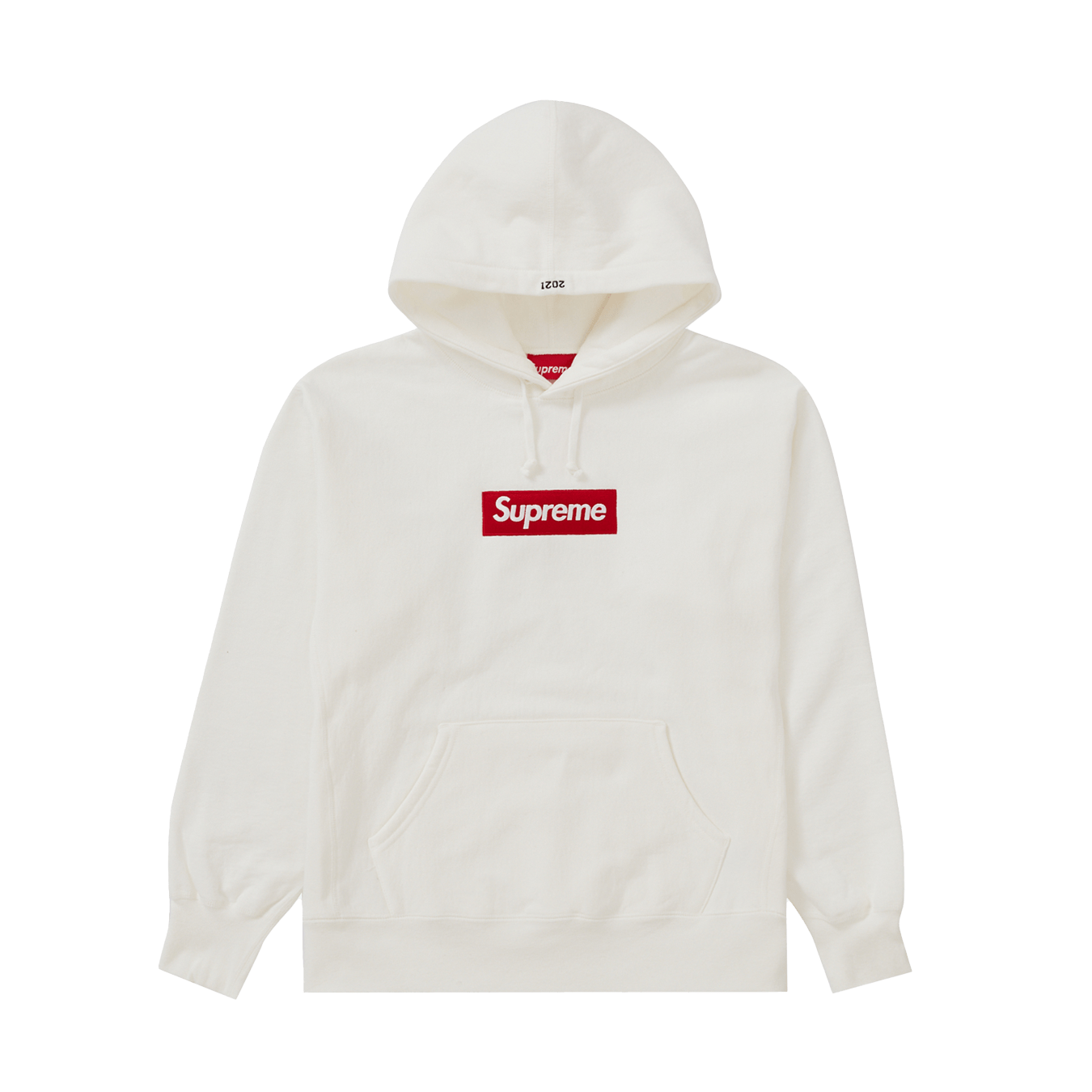 Supreme Box Logo Hooded Sweatshirt 'White' — XXS — Front View