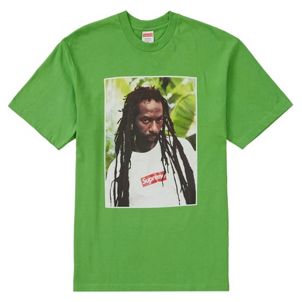 Supreme Buju Banton Tee Green — XXS — Front View
