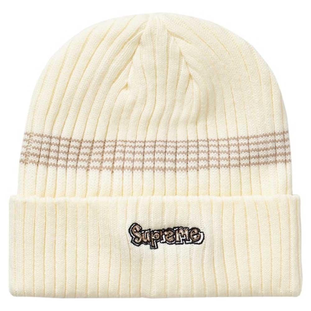 Supreme Gonz Logo Beanie Cream — Front View