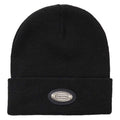 Supreme Metal Plate Beanie Black — Front View