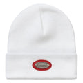 Supreme Metal Plate Beanie White — Front View