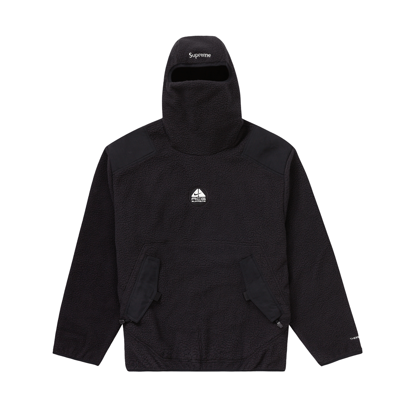 Supreme x Nike ACG Fleece Pullover 'Black' — XXS — Front View