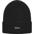Supreme Overdyed Ribbed Beanie (SS18) Washed Black — Front View