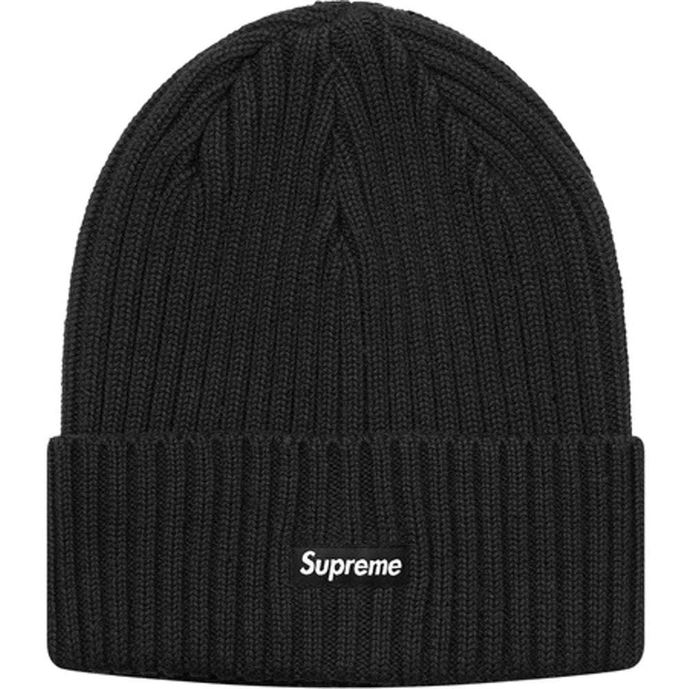 Supreme Overdyed Ribbed Beanie (SS18) Washed Black — Front View