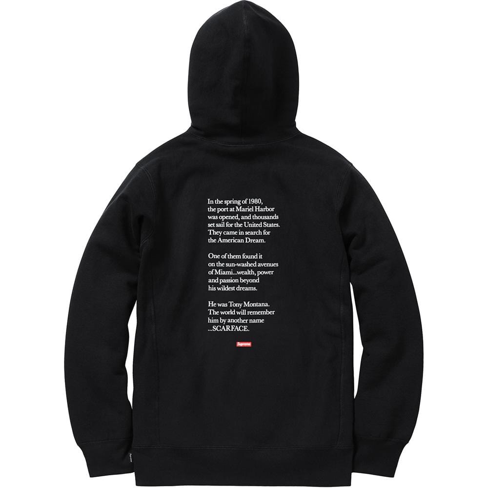 Supreme Scarface Friend Hooded Sweatshirt - Black — XXS — Side View