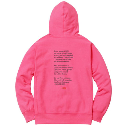 Supreme Scarface Friend Hooded Sweatshirt - Magenta — XXS — Side View