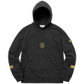 Supreme-Stone Island Hooded Sweatshirt - Black — XXS — Front View