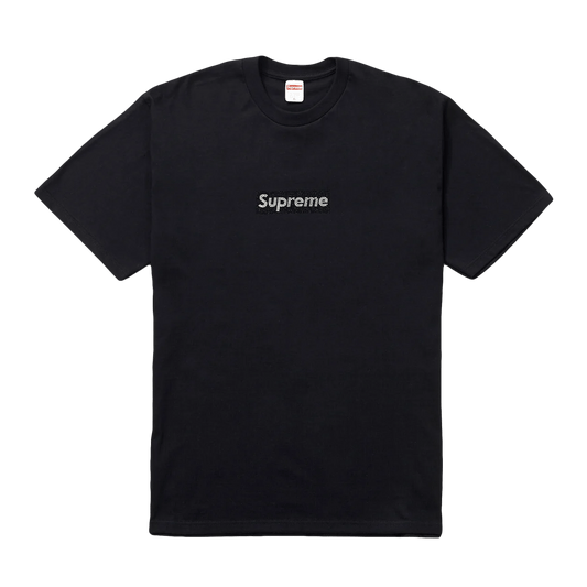 Supreme x Swarovski Box Logo T-Shirt 'Black' — XXS — Front View