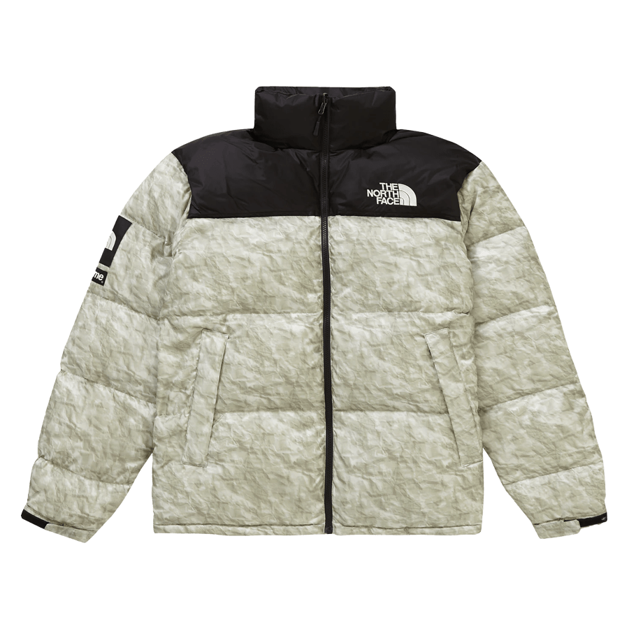 Supreme The North Face Paper Print Nuptse Jacket — XXS — Front View