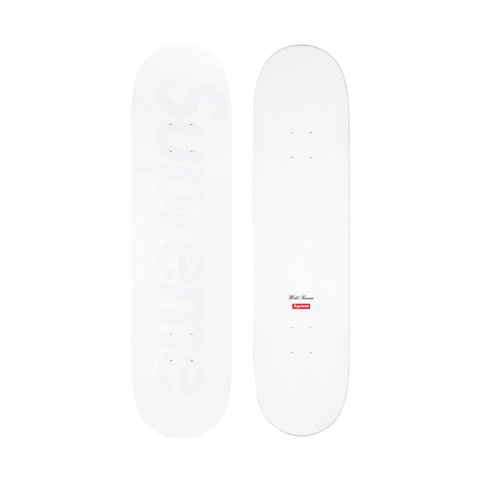 Supreme Tonal Box Logo Skateboard 'White' — Front View