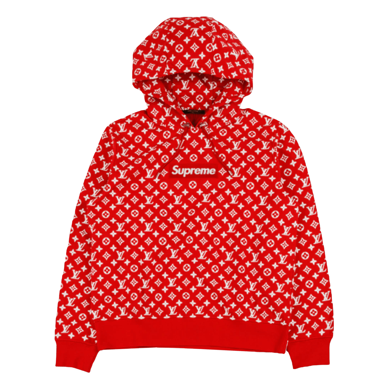 Supreme x Louis Vuitton Box Logo Hooded Sweatshirt 'Red' — XXS — Front View