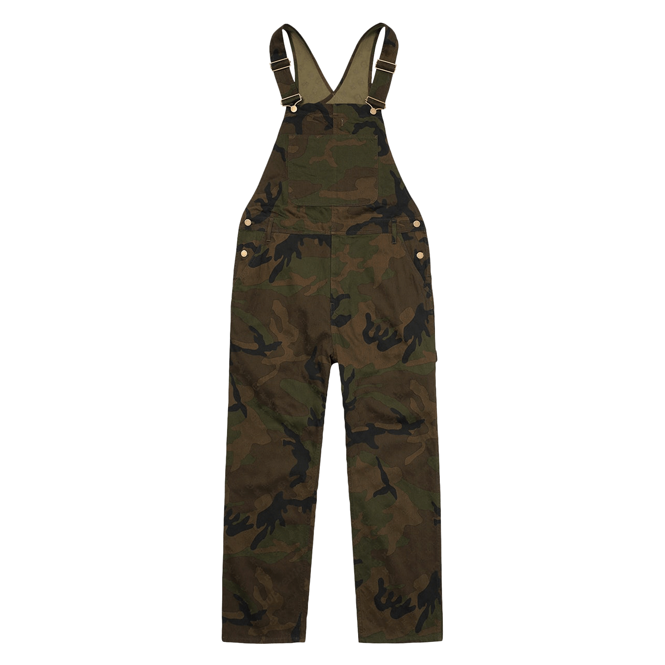 Supreme x Louis Vuitton Jacquard Denim Overalls 'Camo' — XXS — Front View