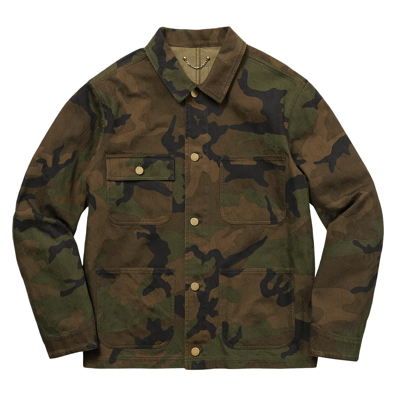 Supreme x Louis Vuitton Jacquard Denim Trucker Jacket 'Camo' — XXS — Front View