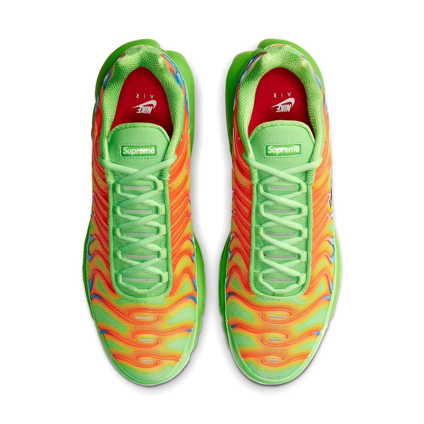 Nike Air Max Plus x Supreme TN 'Mean Green' — UK 3 | EU 35.5 | US 3.5 — Top View