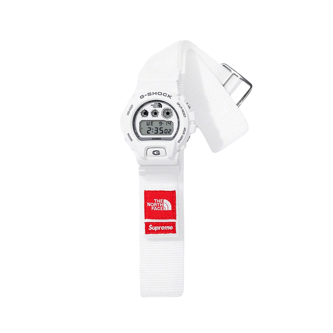 Supreme x The North Face x G-SHOCK Watch 'White' — Front View