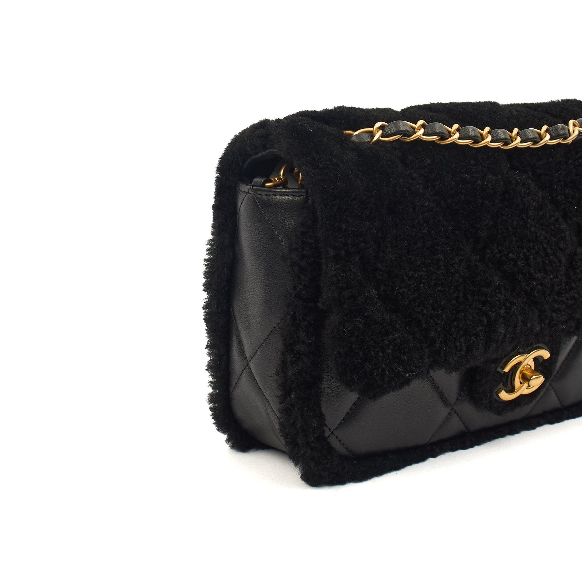 Chanel Shoulder Bag Flap Bag in Black, Canvas — Alternate View 16