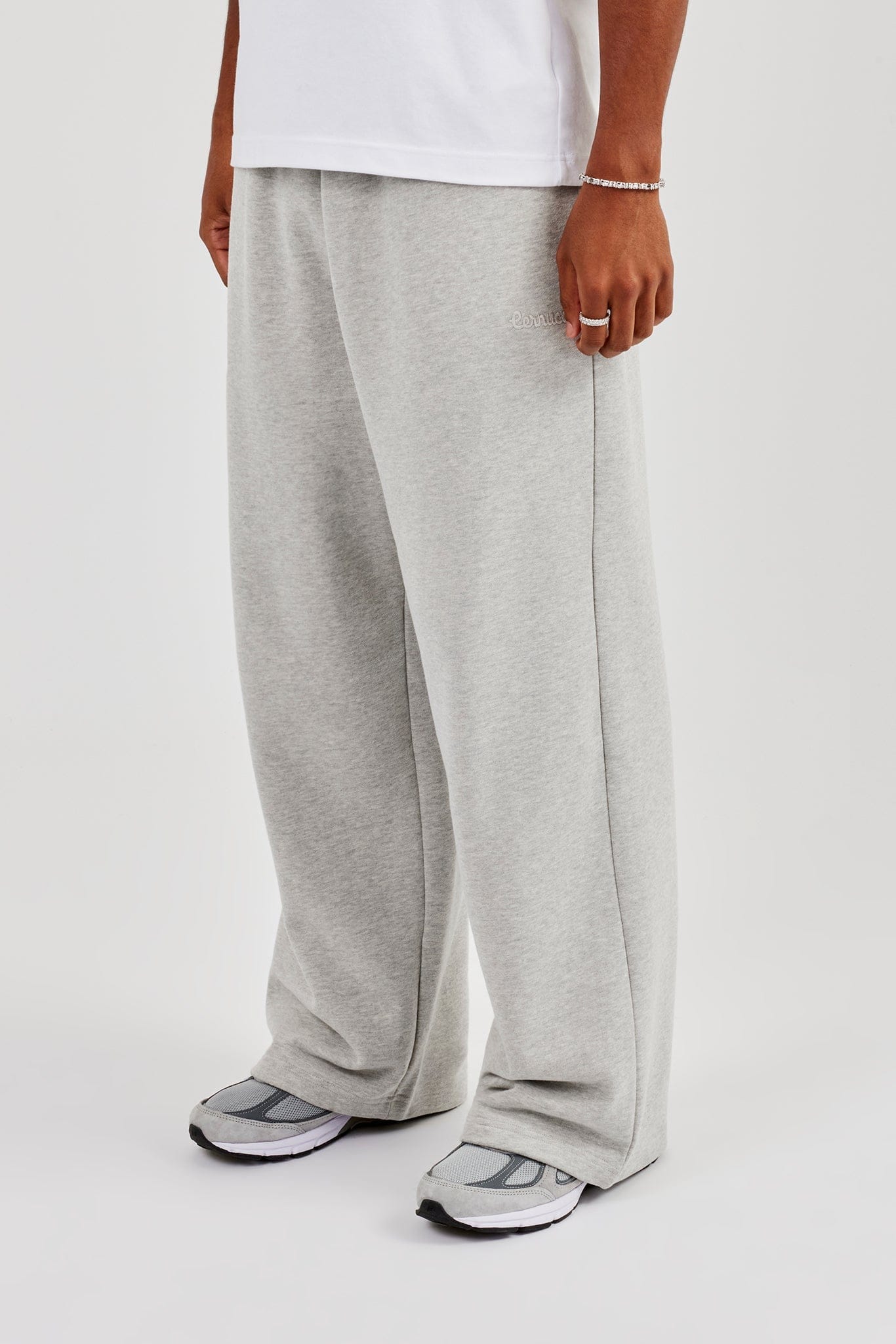 Cernucci Baggy Fit Jogger - Grey Marl — S — Front View