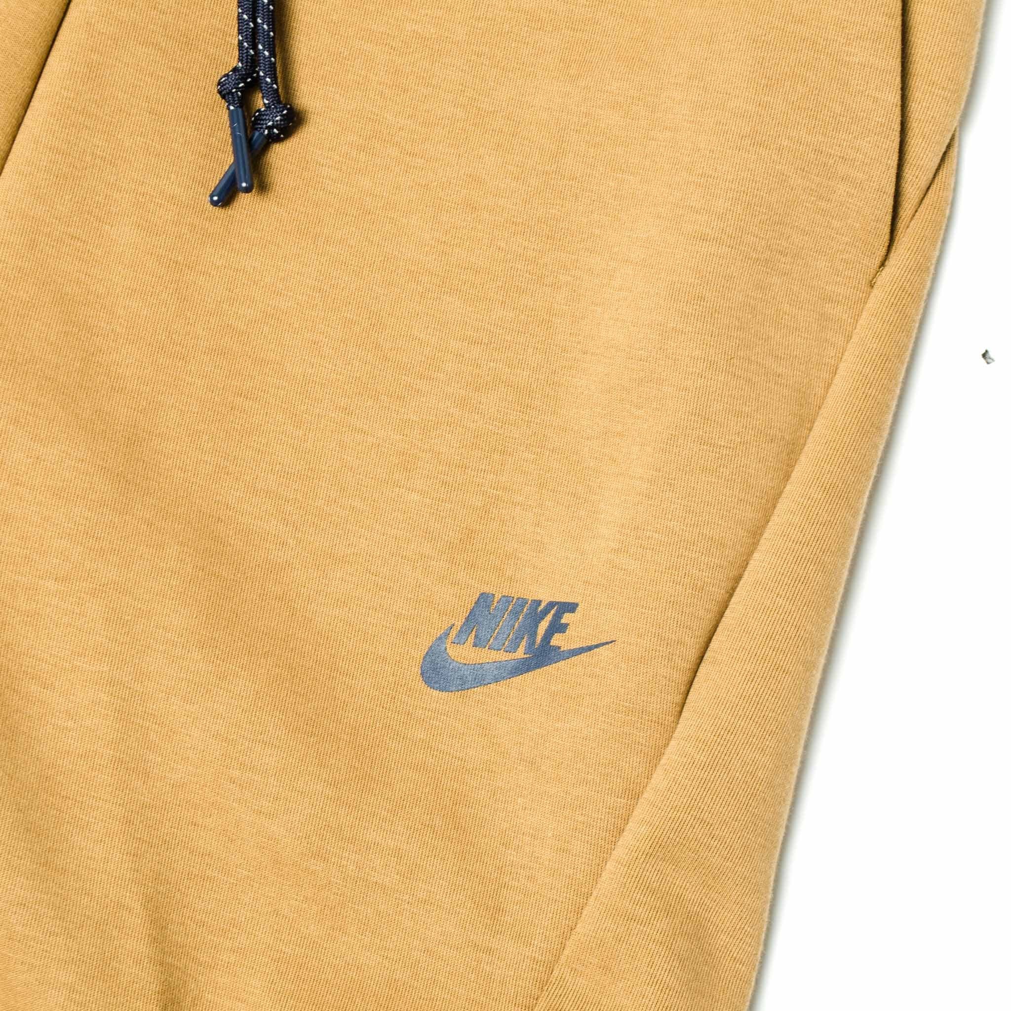 NIKE TECH FLEECE CROPPED PANTS - Golden Beige-Khaki — XXS — Back View