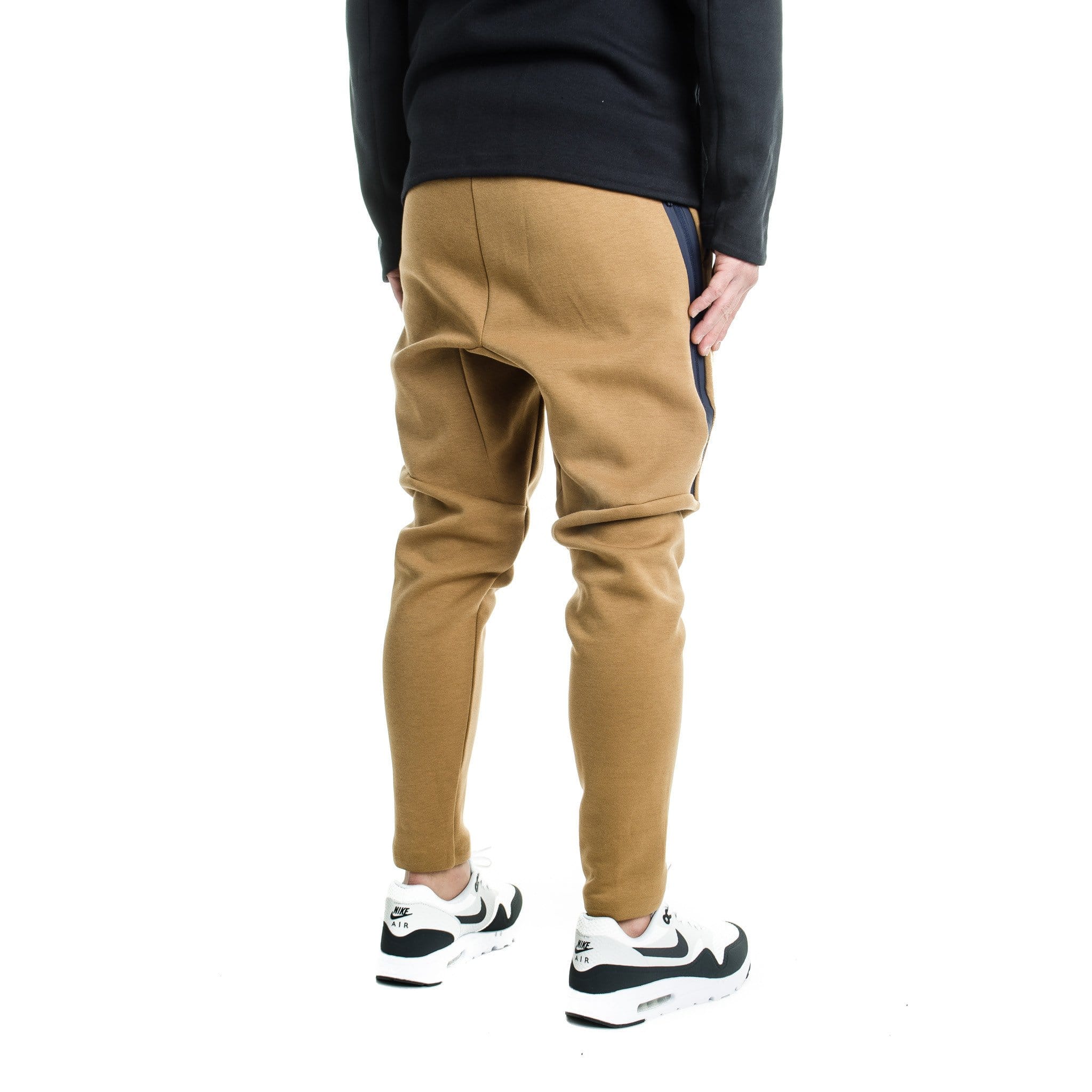 NIKE TECH FLEECE CROPPED PANTS - Golden Beige-Khaki — XXS — Detail View