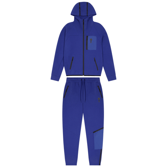Trapstar Irongate T Fleece Zip Tracksuit-Dazzling Blue — XXS — Front View