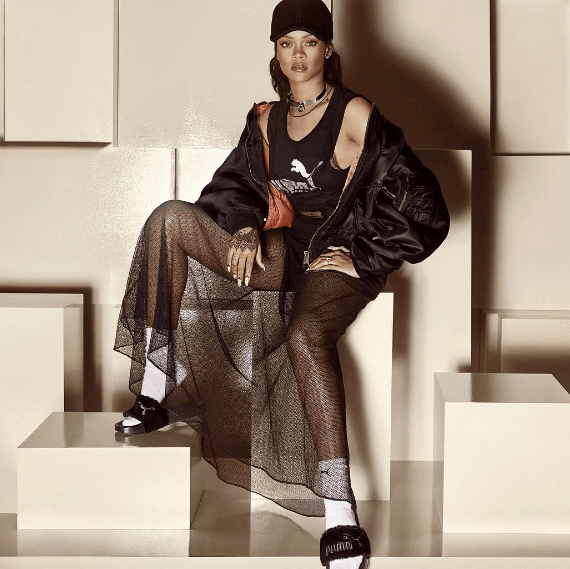 Puma Fenty Leadcat by Rihanna - Black — UK 3 | EU 35.5 | US 5.5 — Side View
