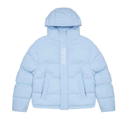 Trapstar Decoded Hooded Puffer 2.0 -Ice Blue — XXS — Side View