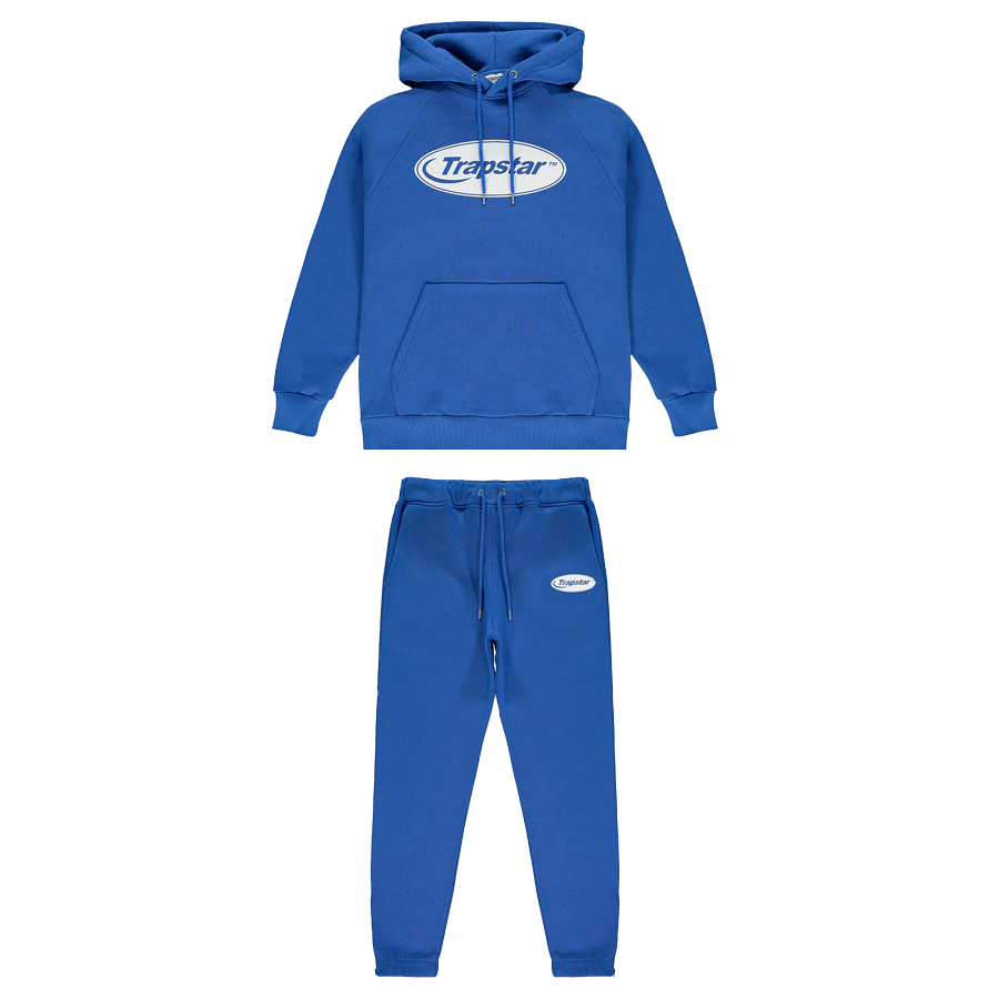 Trapstar Hyperdrive Hoodie Tracksuit - Blue/White — XXS — Front View