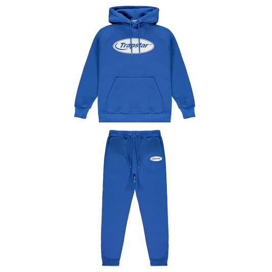 Trapstar Hyperdrive Hoodie Tracksuit - Blue/White — XXS — Front View