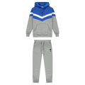 Trapstar V Stripe Hoodie Tracksuit - Cobalt Blue/Marl Grey/White — XXS — Front View