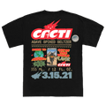 Travis Scott Cacti Down To Earth Tee 1 Tee Black — XXS — Front View