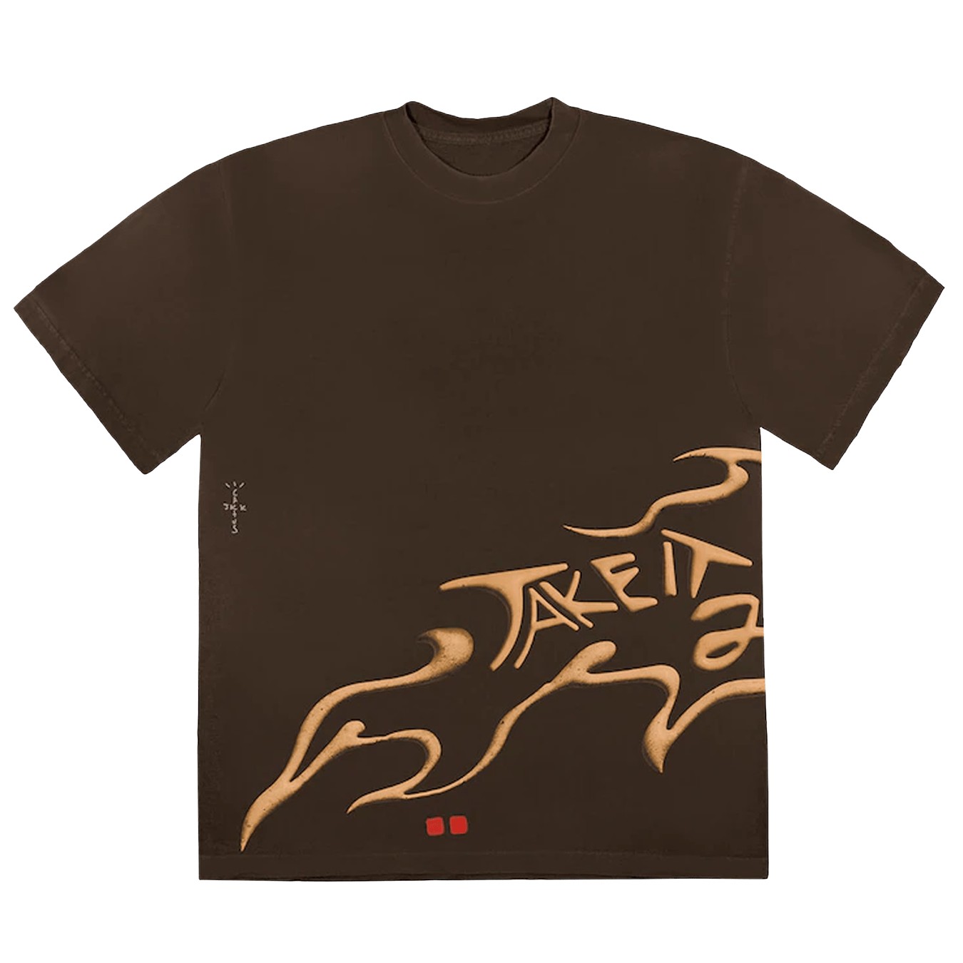 Cactus Jack by Travis Scott 2 The Max Tee 'Brown' — XXS — Front View
