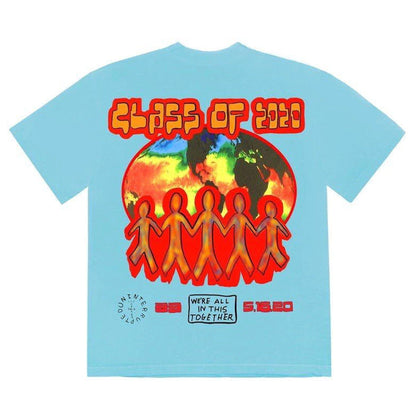 Cactus Jack by Travis Scott Class Of 2020 T-Shirt 'Sky' — XXS — Side View