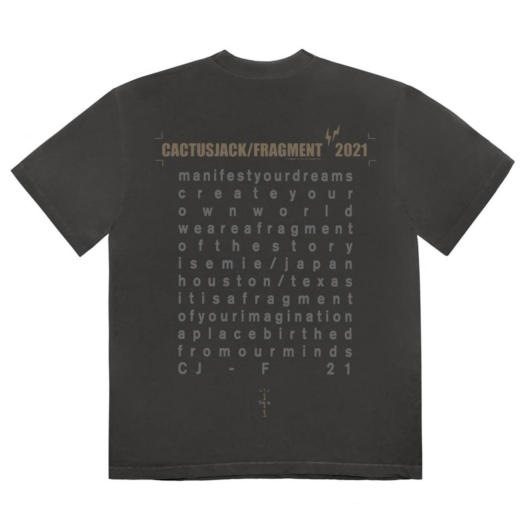 Cactus Jack by Travis Scott For Fragment Create Tee 'Black' — XXS — Side View