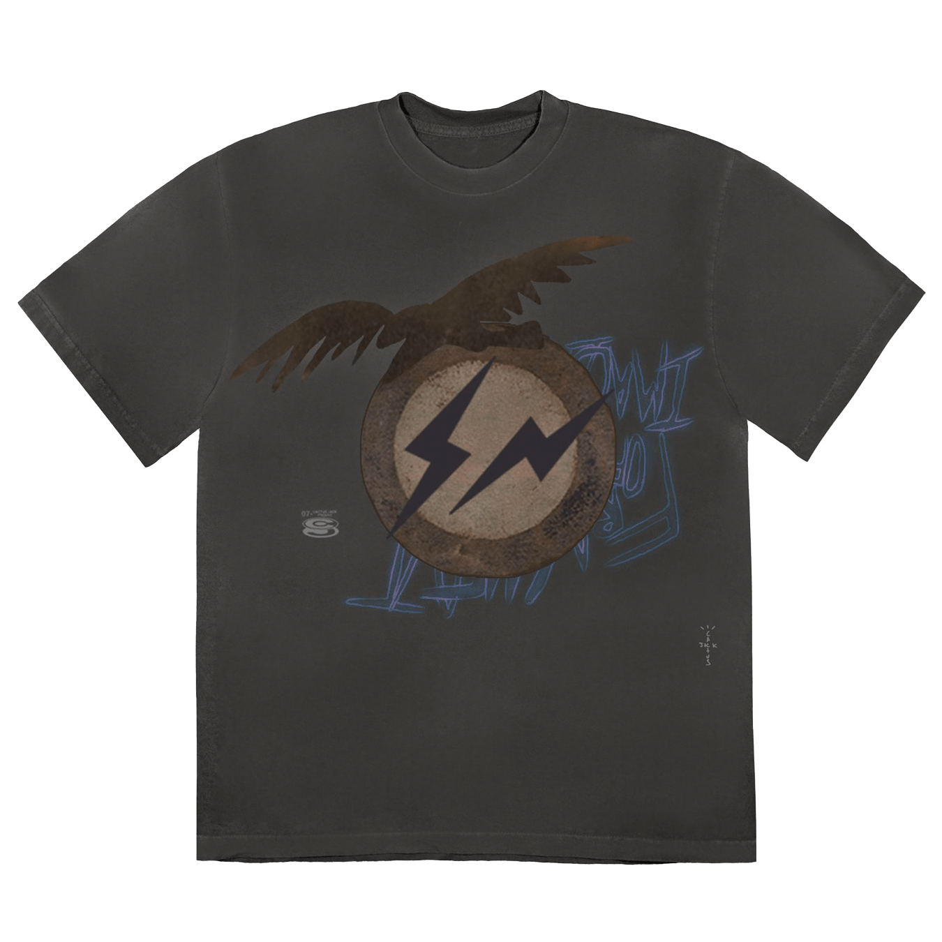 Cactus Jack by Travis Scott For Fragment Create Tee 'Black' — XXS — Front View