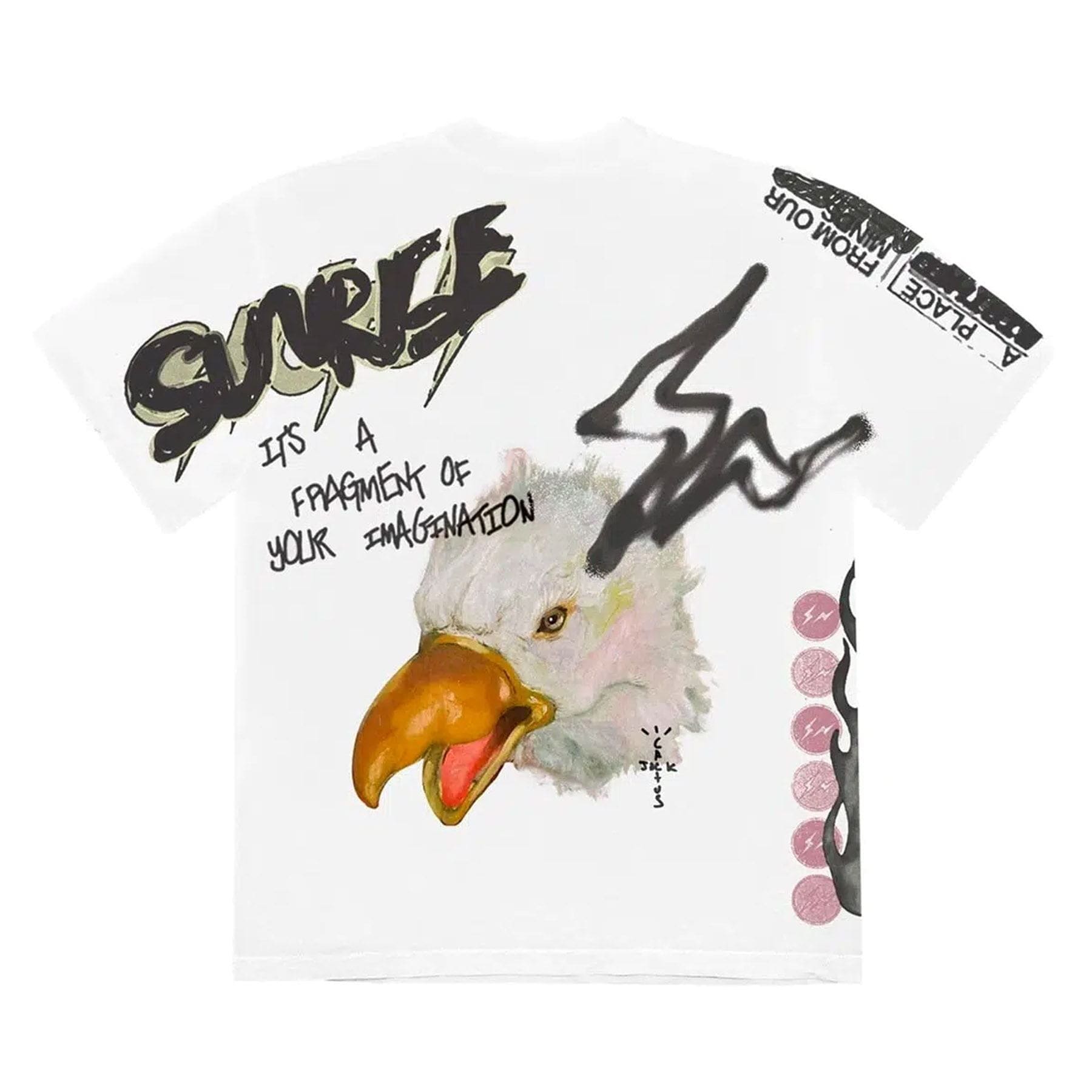 Travis Scott Cactus Jack For Fragment Sunrise Tee 'White' — XXS — Side View