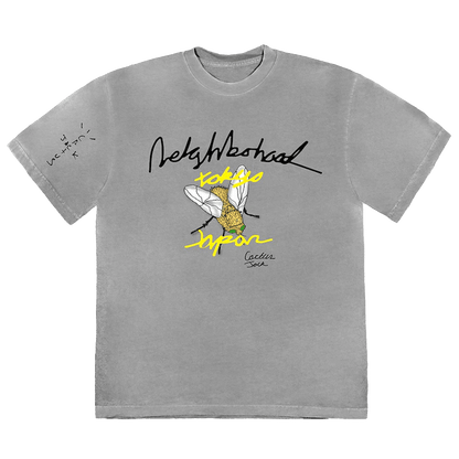 Cactus Jack by Travis Scott x Neighborhood Carousel T-Shirt 'Grey' — XXS — Front View