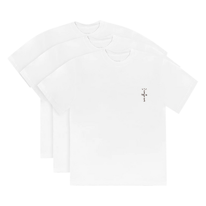 Cactus Jack by Travis Scott CJ Tee 3-Pack 'White' — XXS — Front View