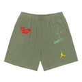 Travis Scott Jordan Cactus Jack Highest Sweatshort Olive — XXS — Front View