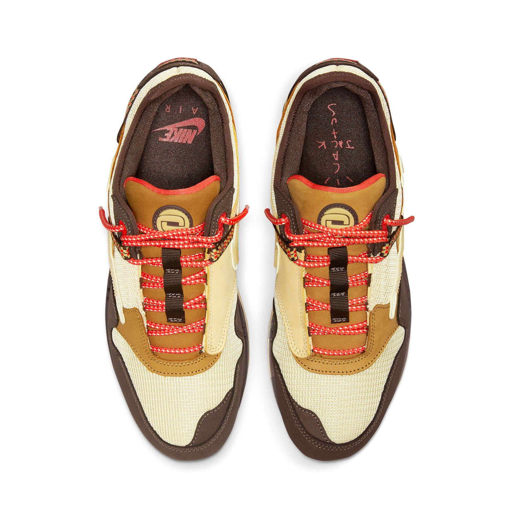 Travis Scott x Nike Air Max 1 'Baroque Brown' — UK 3 | EU 35.5 | US 3.5 — Back View