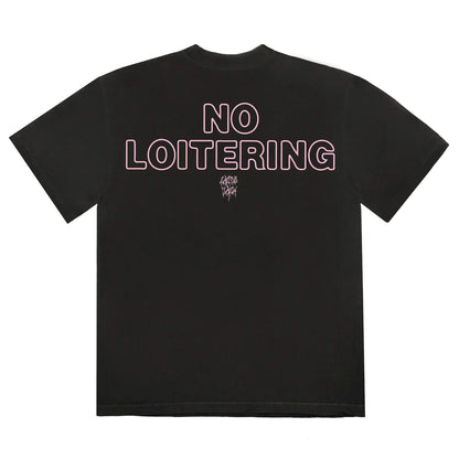 Cactus Jack by Travis Scott No Loitering T-Shirt 'Black' — XXS — Side View